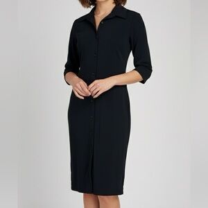 👗 Rampage Black Button-Down Shirtdress